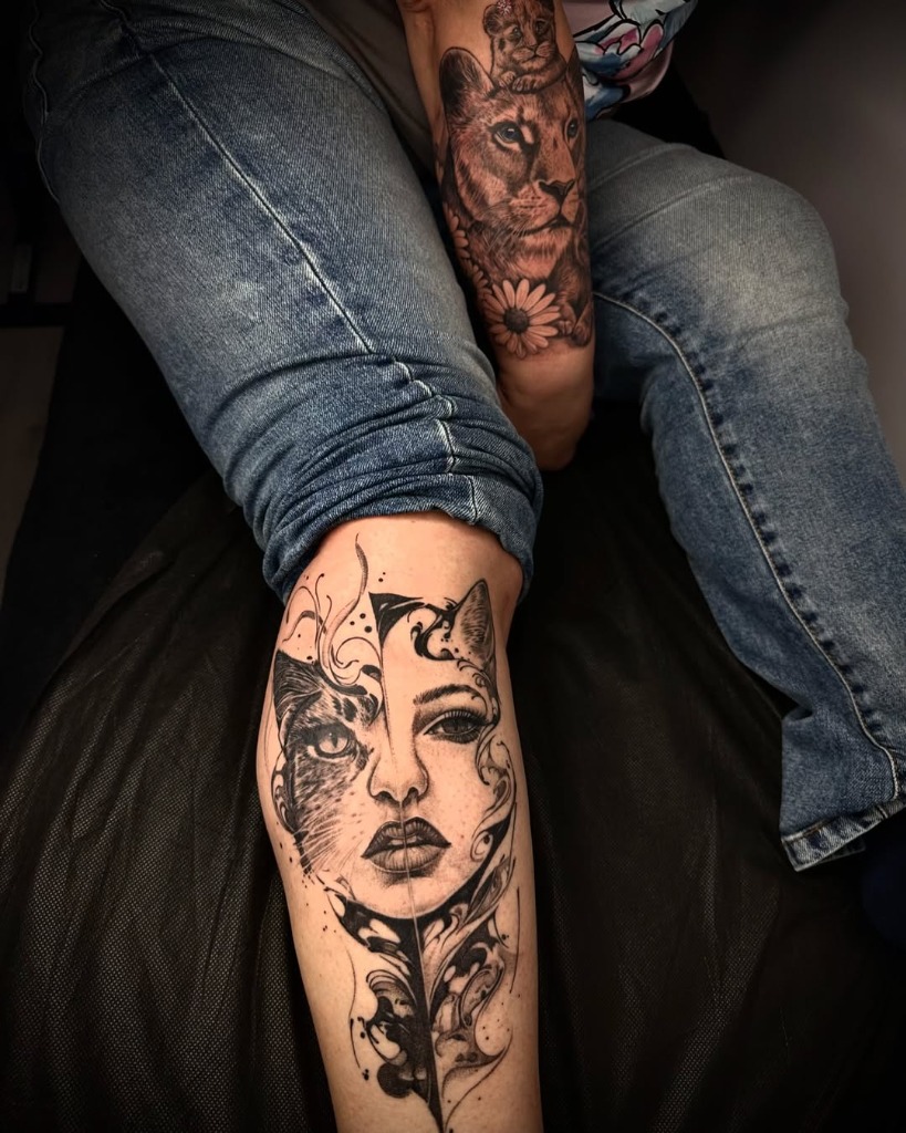 Profesjonalny cover-up starego tatuażu - Anastazja Zhukova Skandik Tattoo